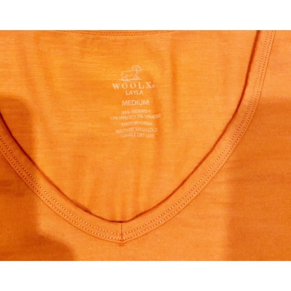 WOOLX Layla Merino Wool Long Sleeve Tee Size Medium - Picture 3 of 5